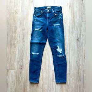 Agolde Nico High Rise Distressed Skinny Jeans